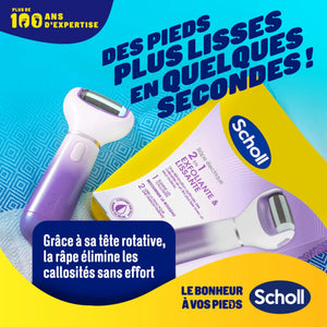 Râpe de Pédicurie Électrique 2 en 1 - Exfoliante et Lissante - Scholl Scholl
