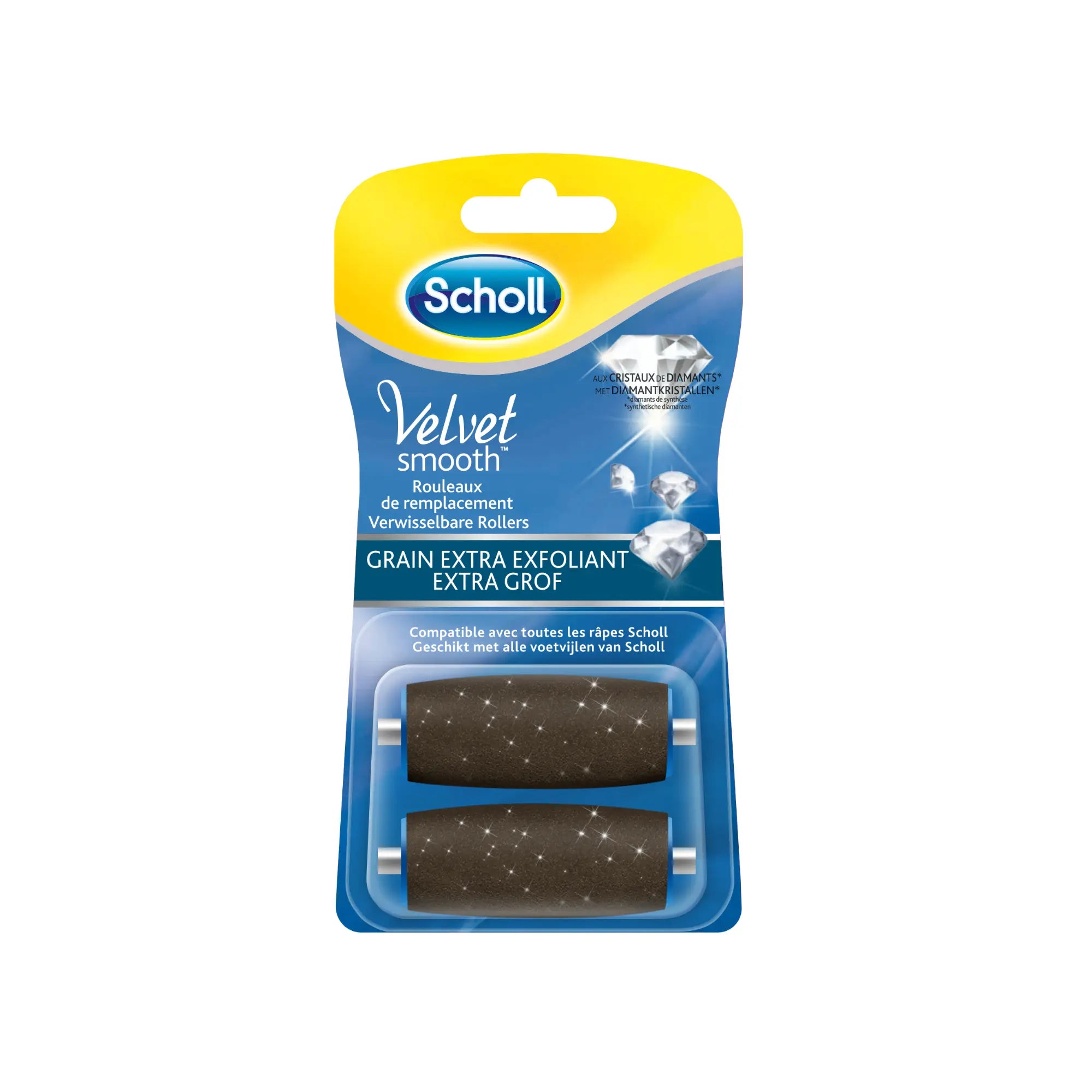 Recharge Rouleau Grain Extra-Exfoliant - Râpe de Pédicurie Électrique - Velvet Smooth - Scholl Scholl