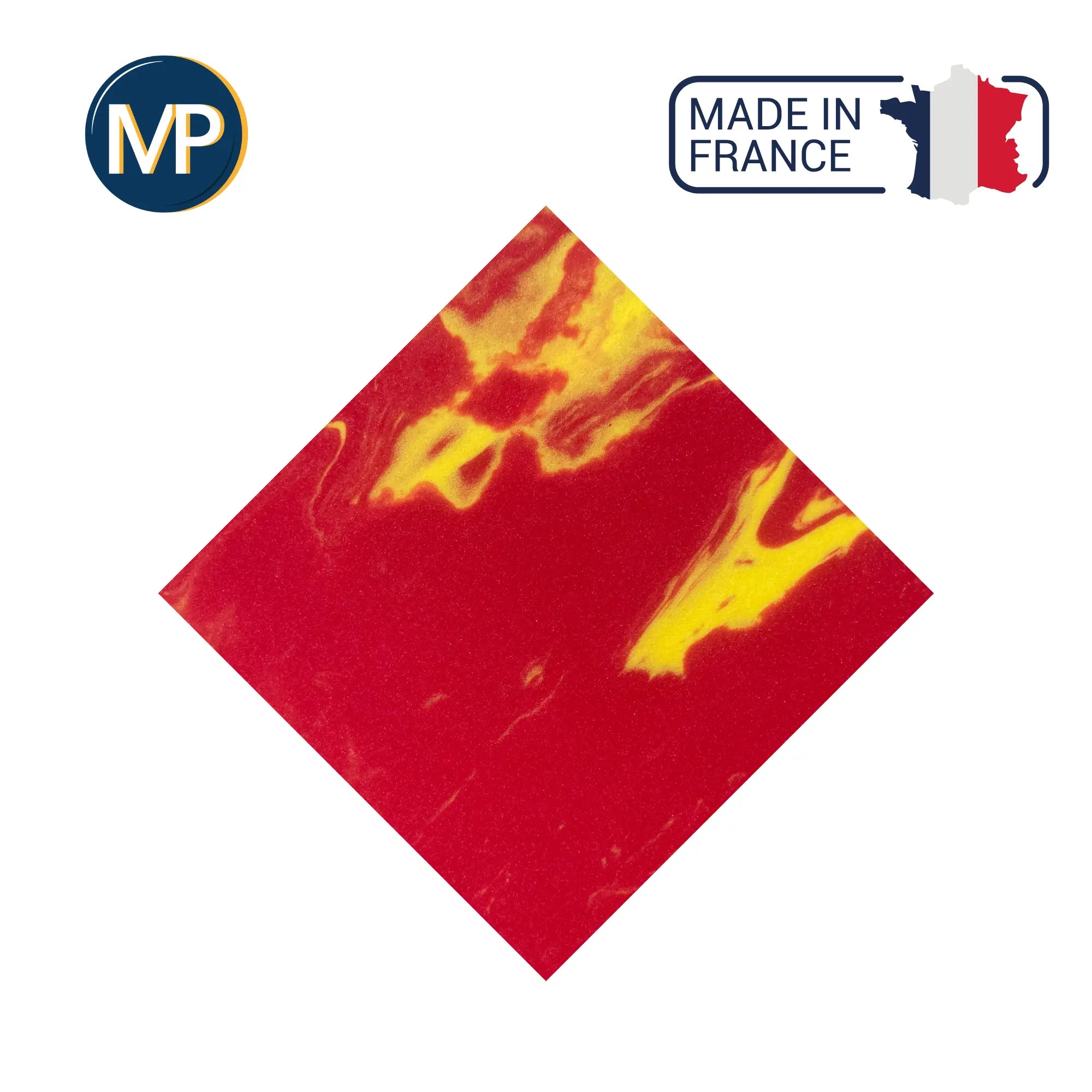 Recouvrement PE EVA - Shore 30 - 1mm - 1035 x 1030 mm - 15 coloris MP  Jaune-rouge