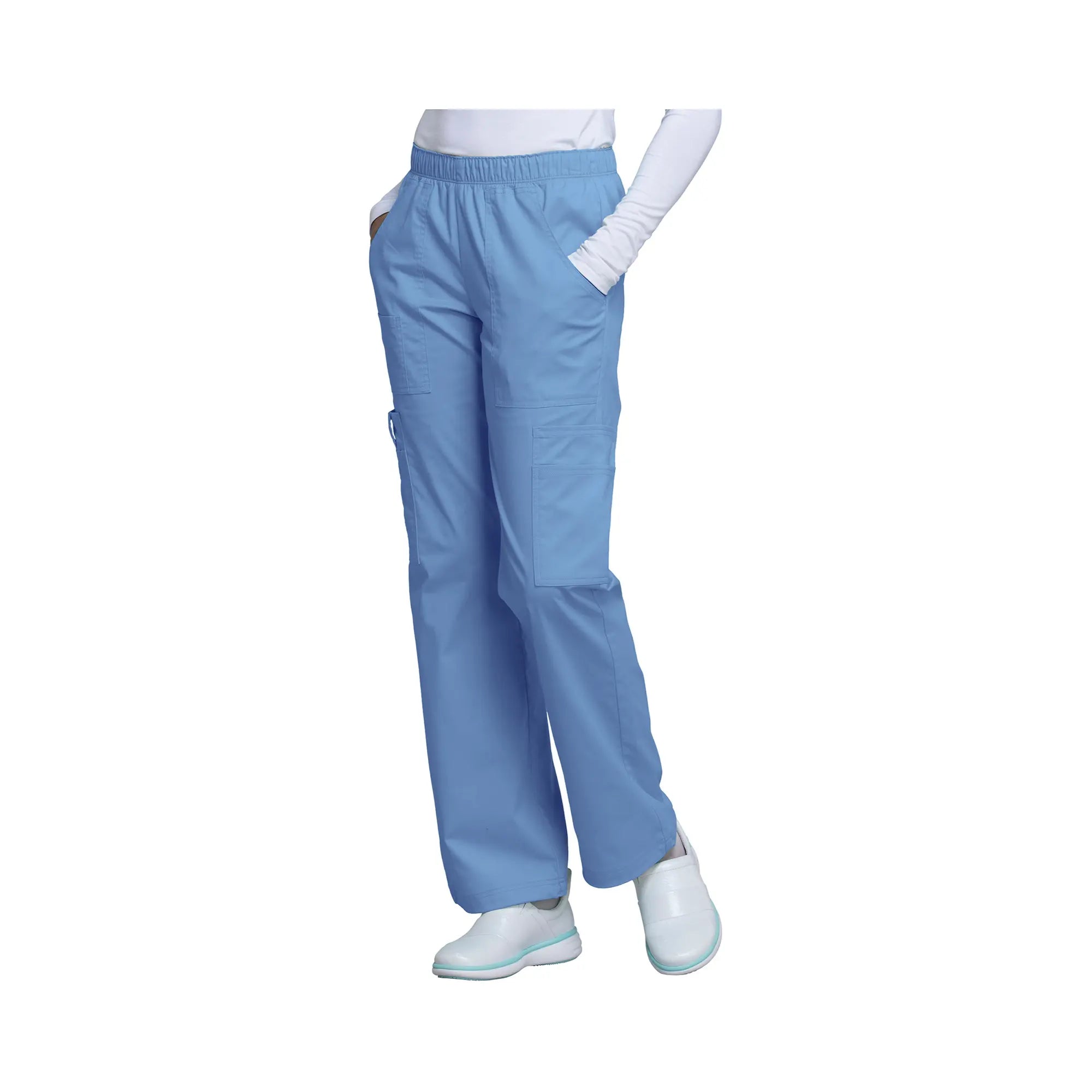 Roubaix - Pantalon large taille moyenne - Femme - Cherokee Cherokee Authentic Workwear  Bleu-Ciel-XXXL