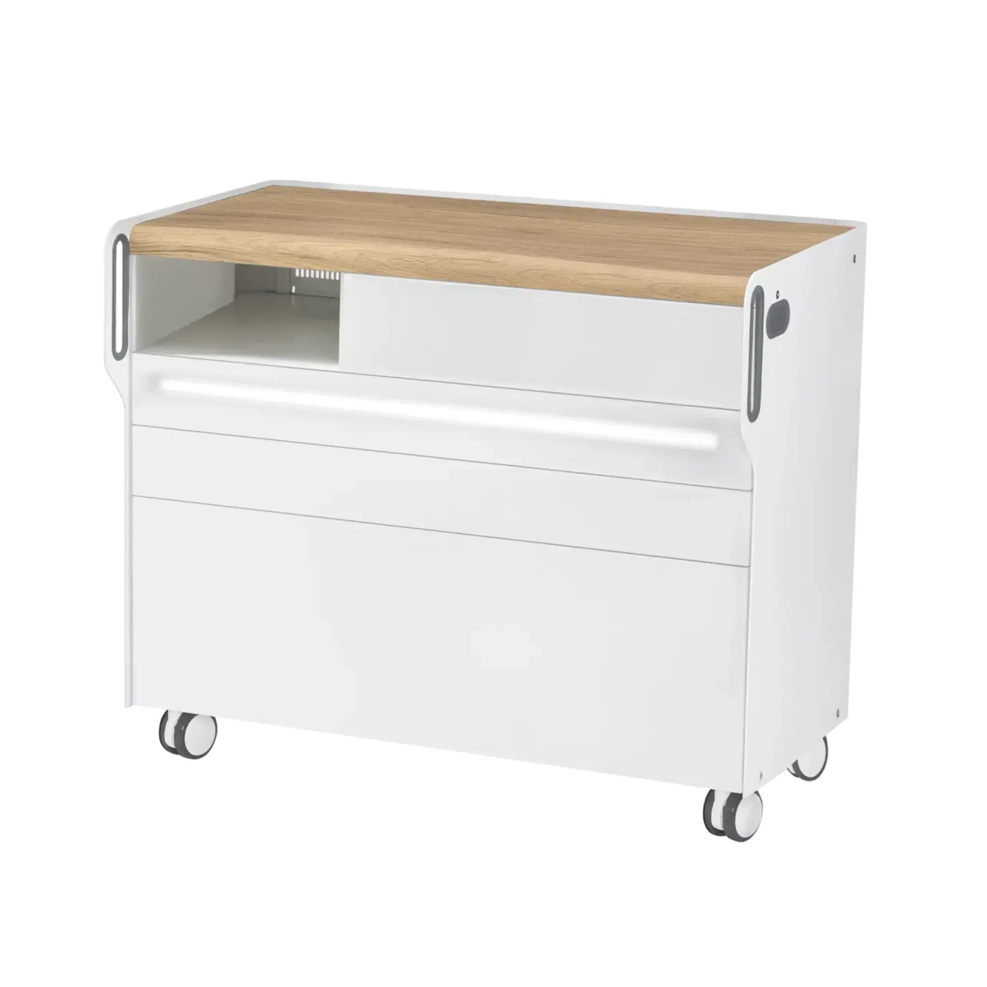 Unité de Podologie "Room Move" - Taille L - Ruck Ruck Chêne-3-avec-LED-compartiment-micromoteur-à-gauche