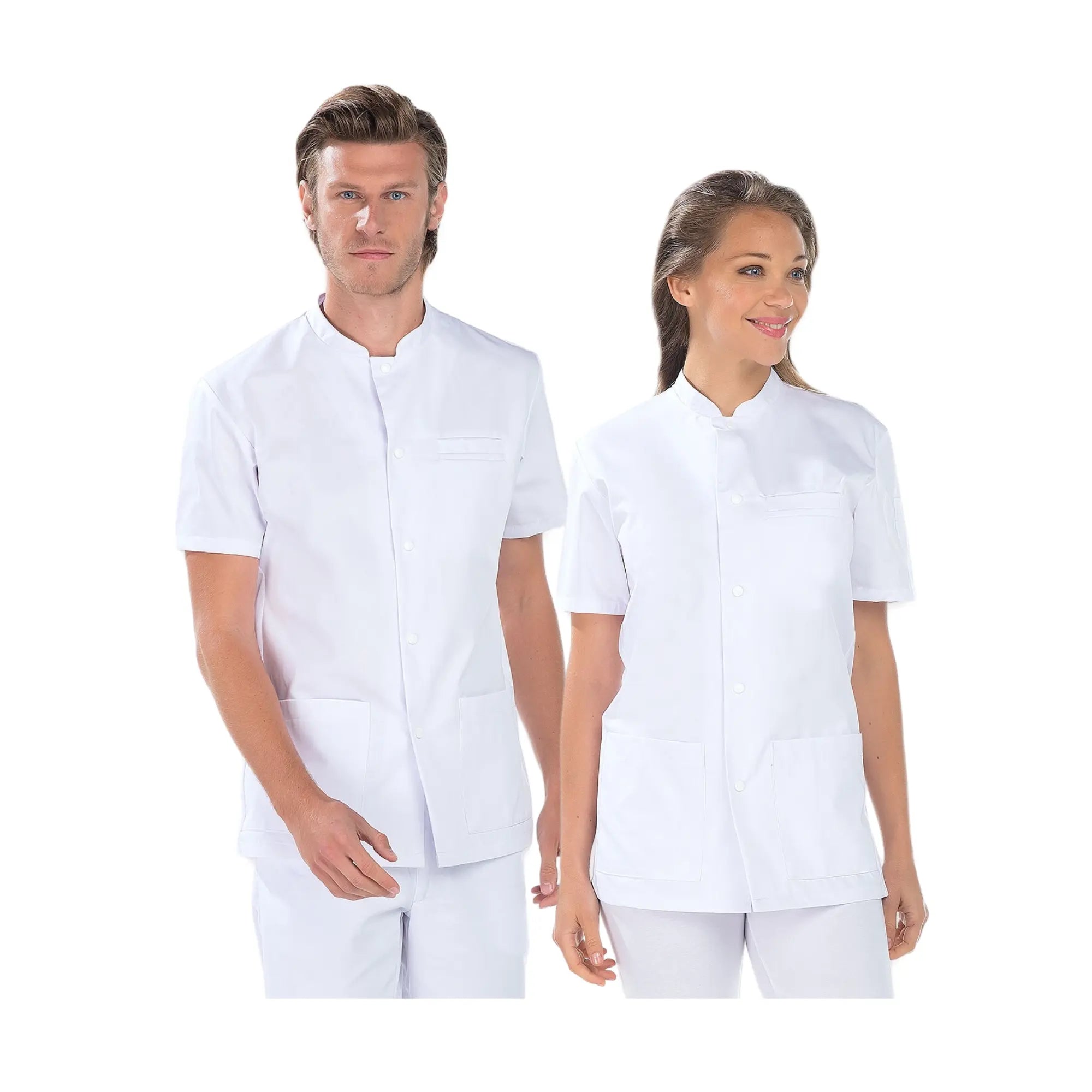 Victor - Tunique Manches Courtes - Mixte - 76 cm My Blouse  Sergé-Blanc-T6-XXXL