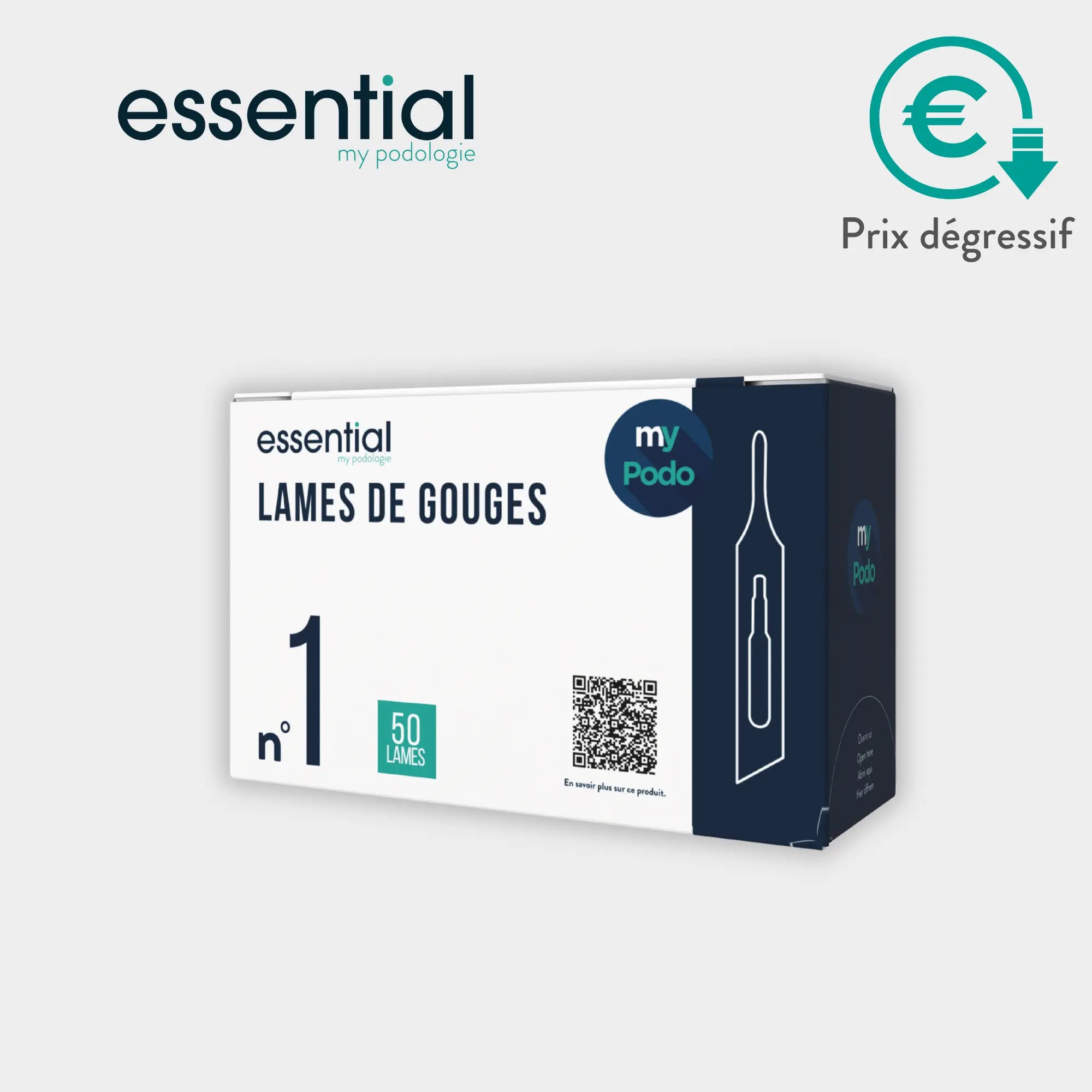 50 lames de gouges stériles - Essential by My Podologie Essential 