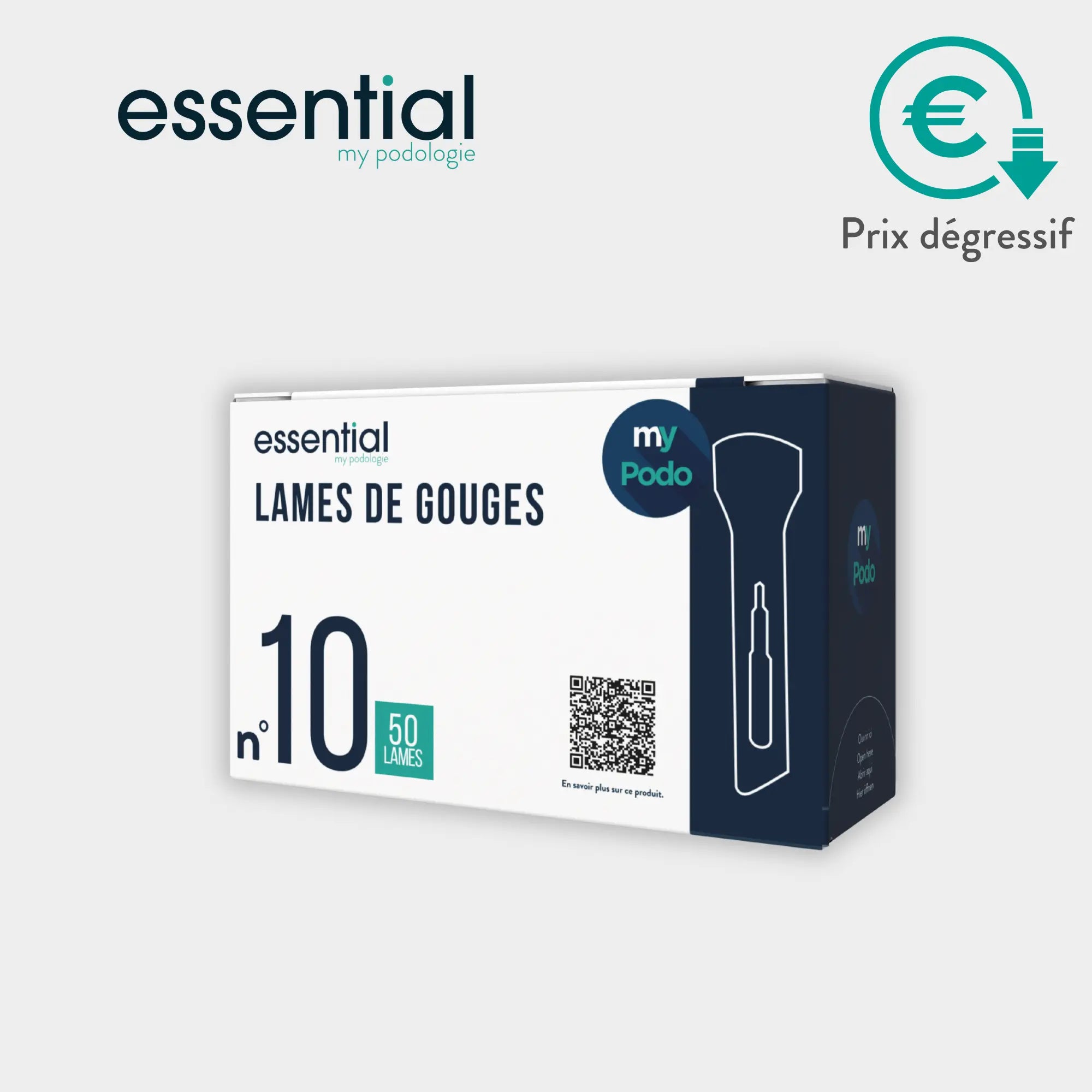 50 lames de gouges stériles - Essential by My Podologie Essential 