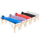 Πτυσσόμενο ξύλινο τραπέζι μασάζ 182 x 60 cm χωρίς πλάτη - 6 χρώματα