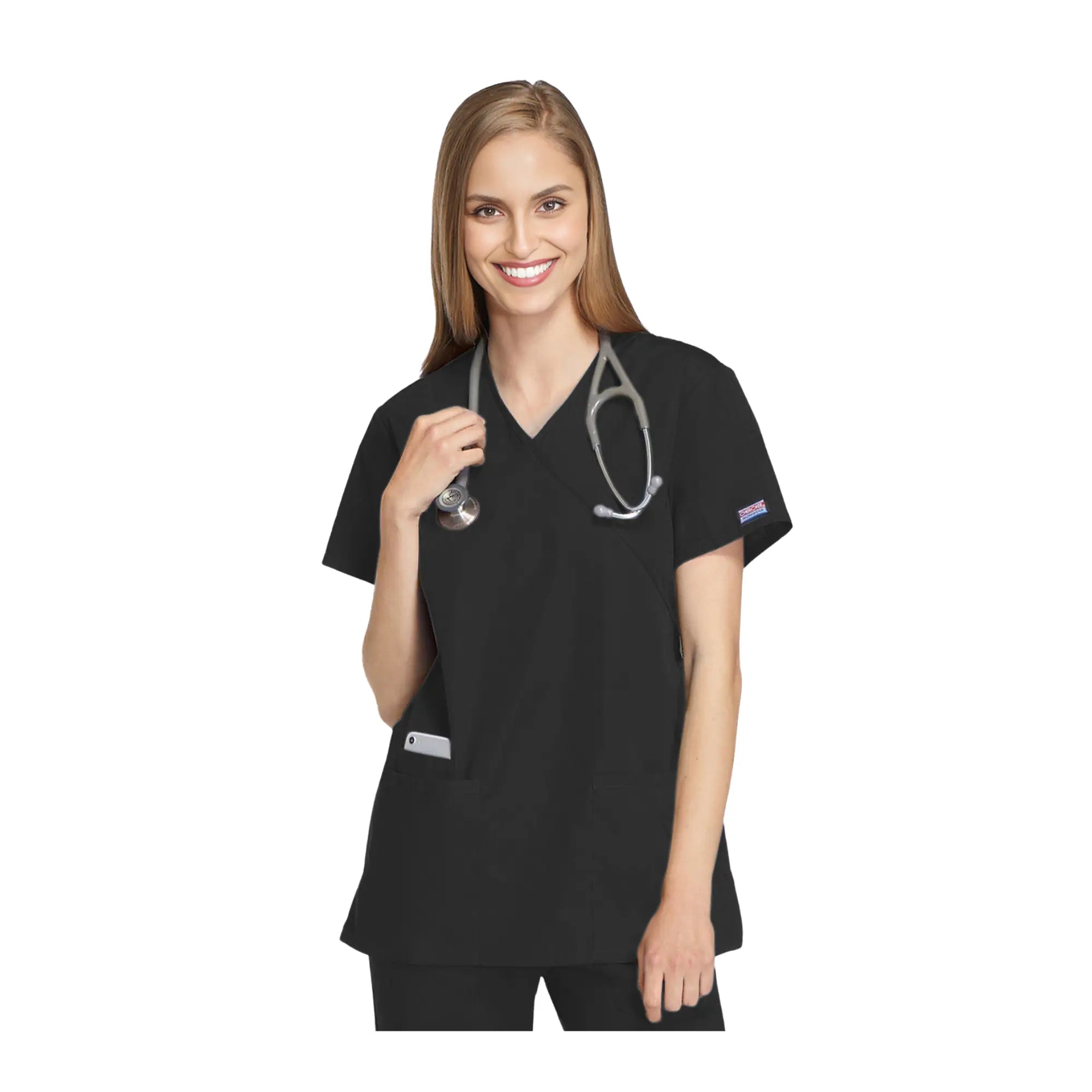 Bayonne - Tunique médicale - Effet cache-coeur  - Manches courtes - Femme - 72 cm - Cherokee Cherokee Authentic Workwear 