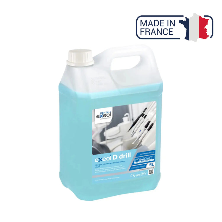 Exeol D drill - Détergent désinfectant des instruments rotatifs- 2L et 5L - Sodel Exeol 