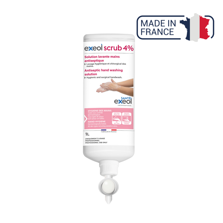Exeol scrub 4% savon antiseptique - Sodel Exeol 