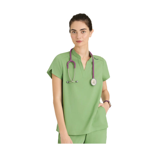 Flora - Banded collar tunic - Women - Grey’s Anatomy Stretch GREYS ANATOMY STRETCH
