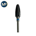 Tungsten carbide milling cutter - Cross toothed - Ovoid shape - Medium grain