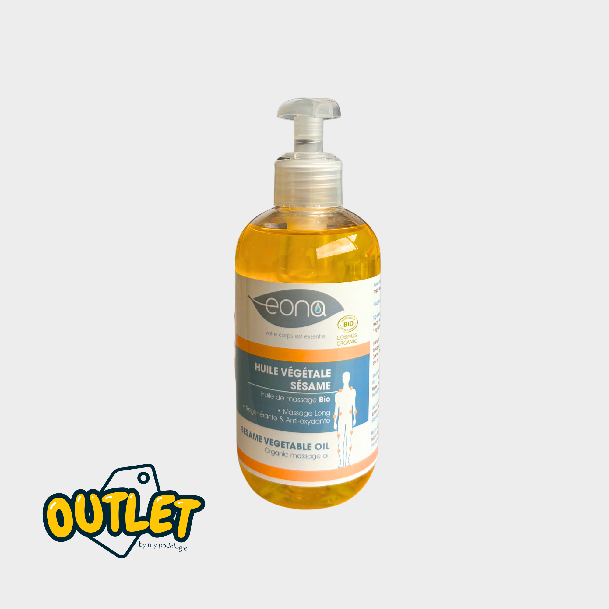 Huile de massage - Sésame - 250 ml - Bio - Eona // Date courte My Podologie 