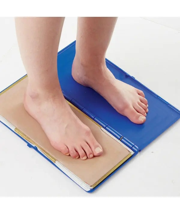 Kit pour prise d'empreinte - 1 podographe + 1 encre bleue + 1 rouleau encreur +50 feuilles d'examen My Podologie