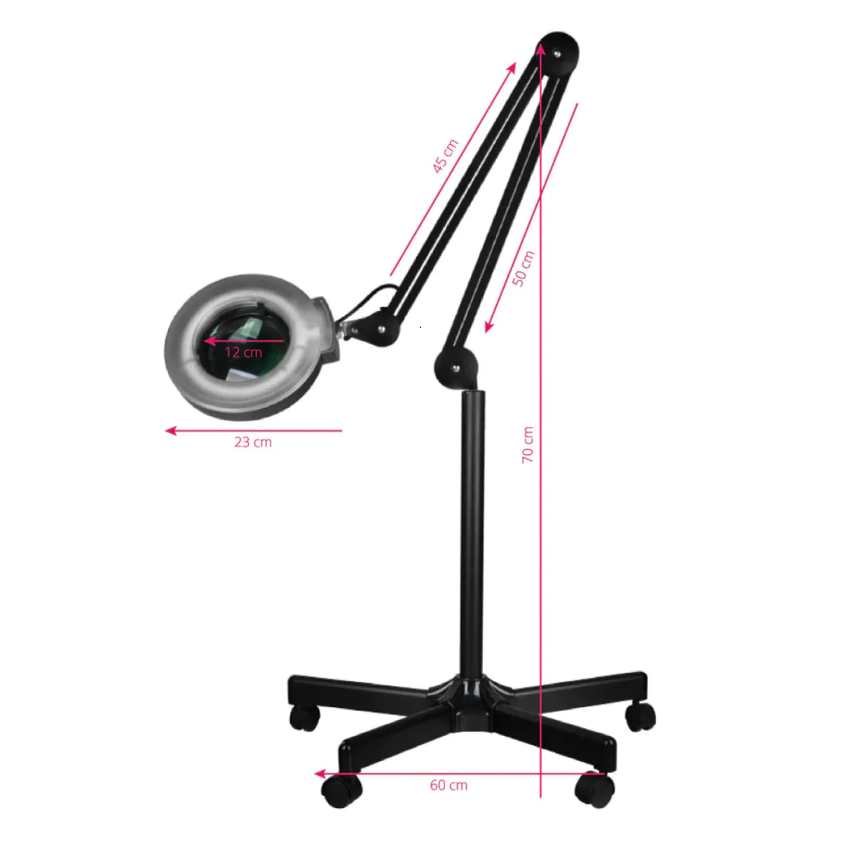 Lampe loupe articulée LED S5 avec trépied - blanc ou noir  - Essential by My Podologie Essential 