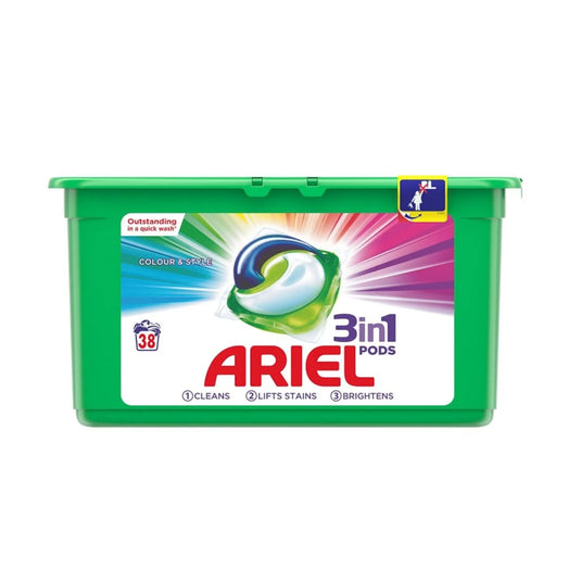 Detergent - Ariel Color & Style - 3 σε 1 PODS - 38 πλύσεις - My Podologie