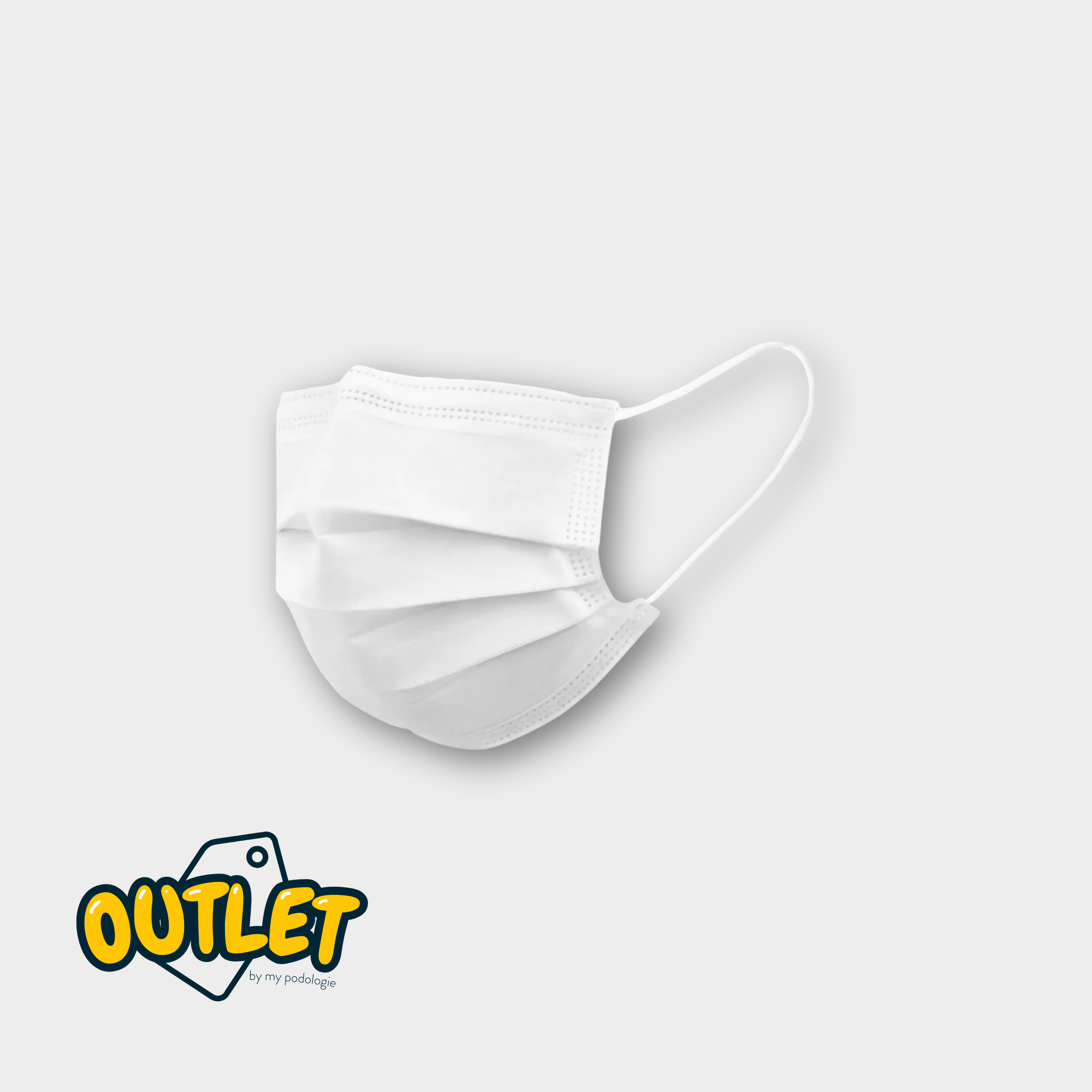Masque chirurgical 3 plis Blanc - 70 masques - My Podologie // Destockage Destockage 