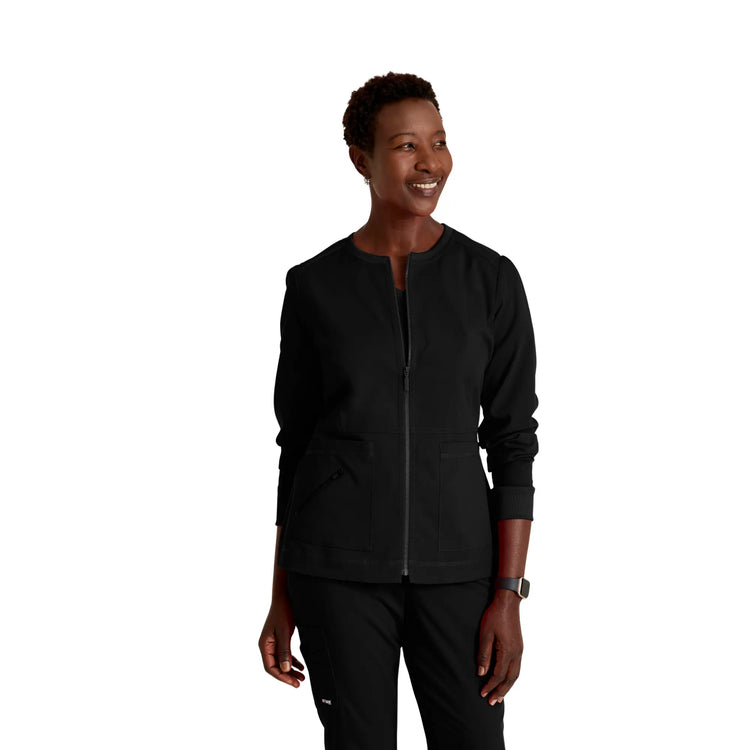 Millie - Veste médicale Zip - Femme - Grey’s Anatomy Stretch Grey’s Anatomy  Noir / XL