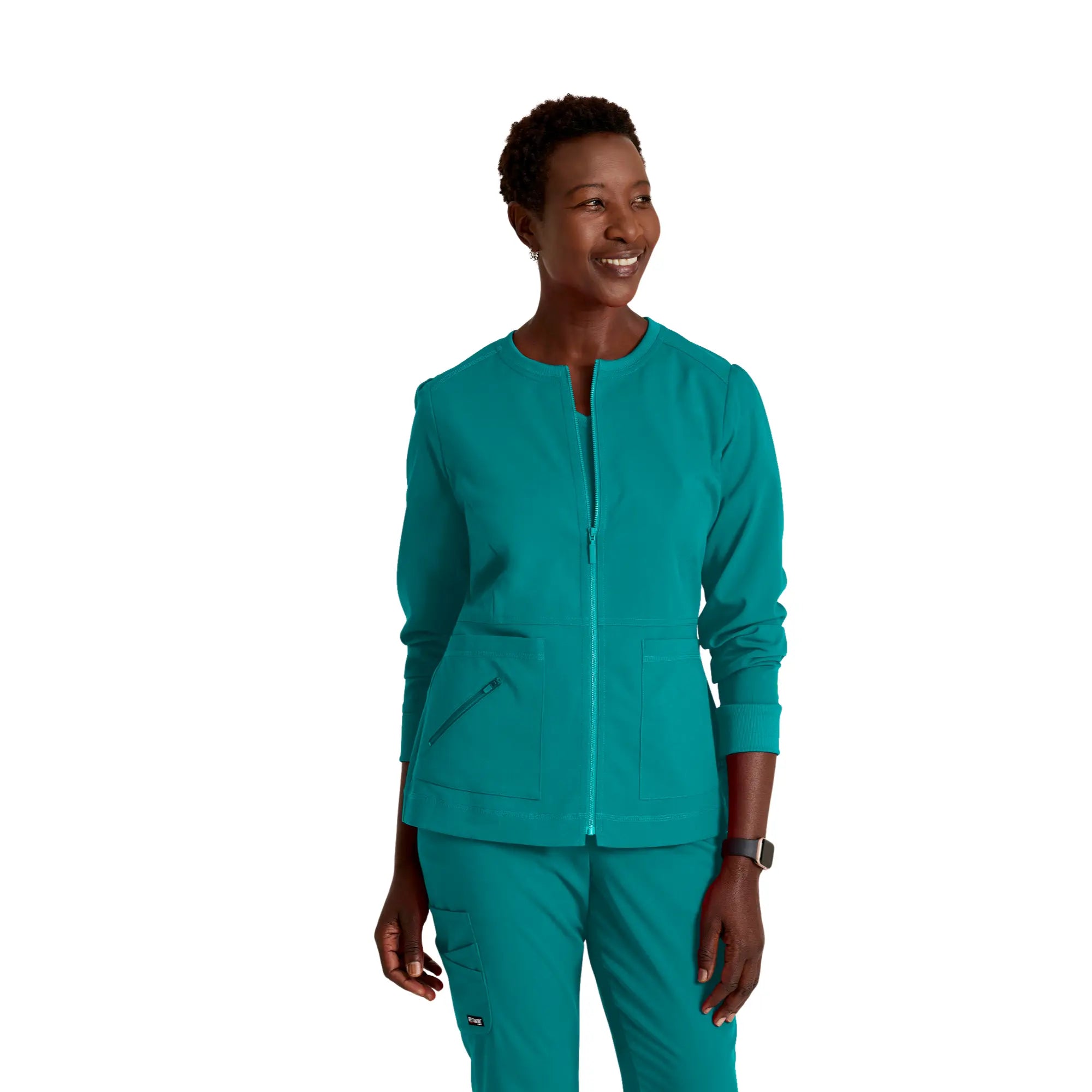 Millie - Veste médicale Zip - Femme - Grey’s Anatomy Stretch Grey’s Anatomy  Bleu Caraïbes / XL
