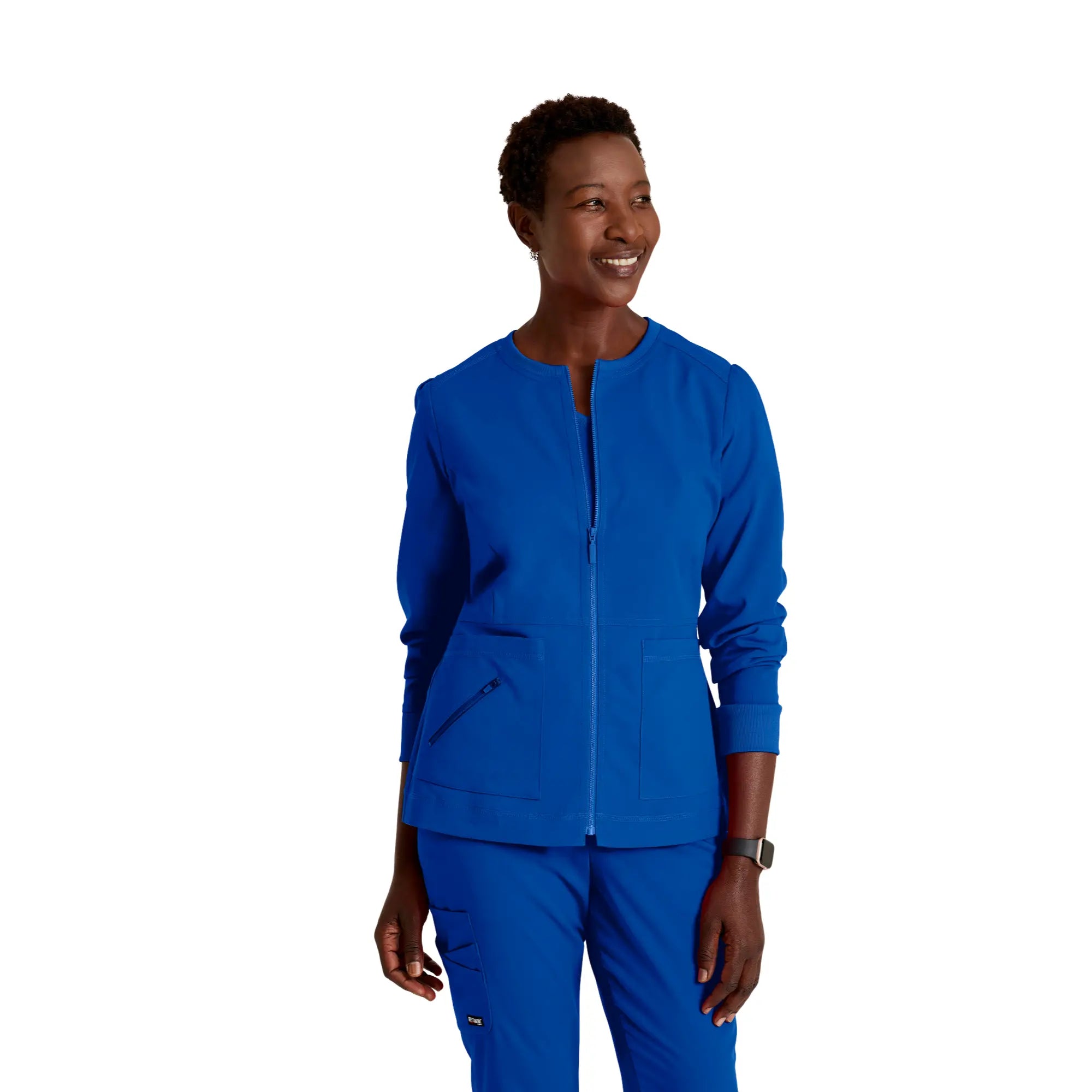 Millie - Veste médicale Zip - Femme - Grey’s Anatomy Stretch Grey’s Anatomy  Bleu Galaxy / XL