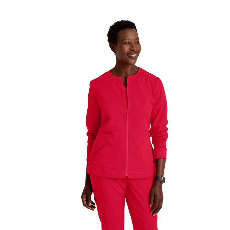 Millie - Veste médicale Zip - Femme - Grey’s Anatomy Stretch Grey’s Anatomy  Rouge / XL