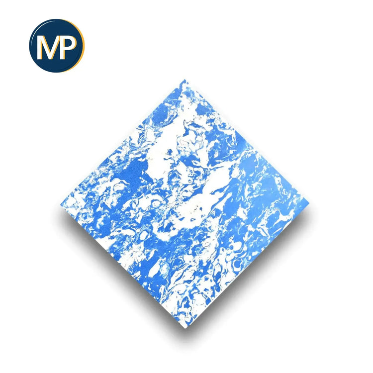 PE EVA covering - Shore 30 - 1mm - 1035 x 1030 mm - 15 MP colors Blue-white