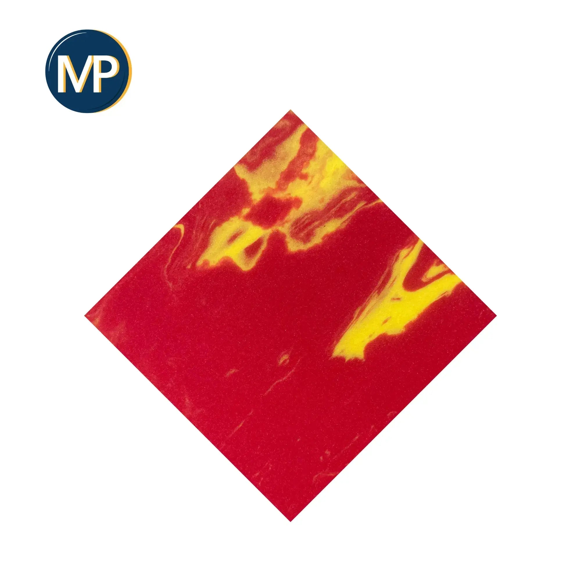 PE EVA covering - Shore 30 - 1mm - 1035 x 1030 mm - 15 MP colors Yellow-red